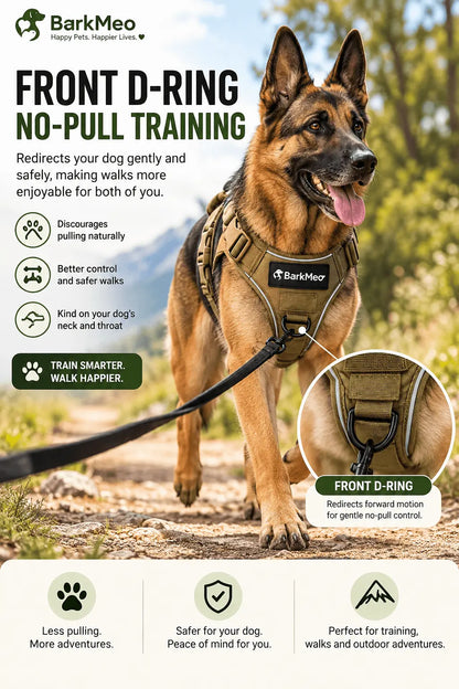 No Pull Dog Harness — Adjustable Dog Harness BarkMeo