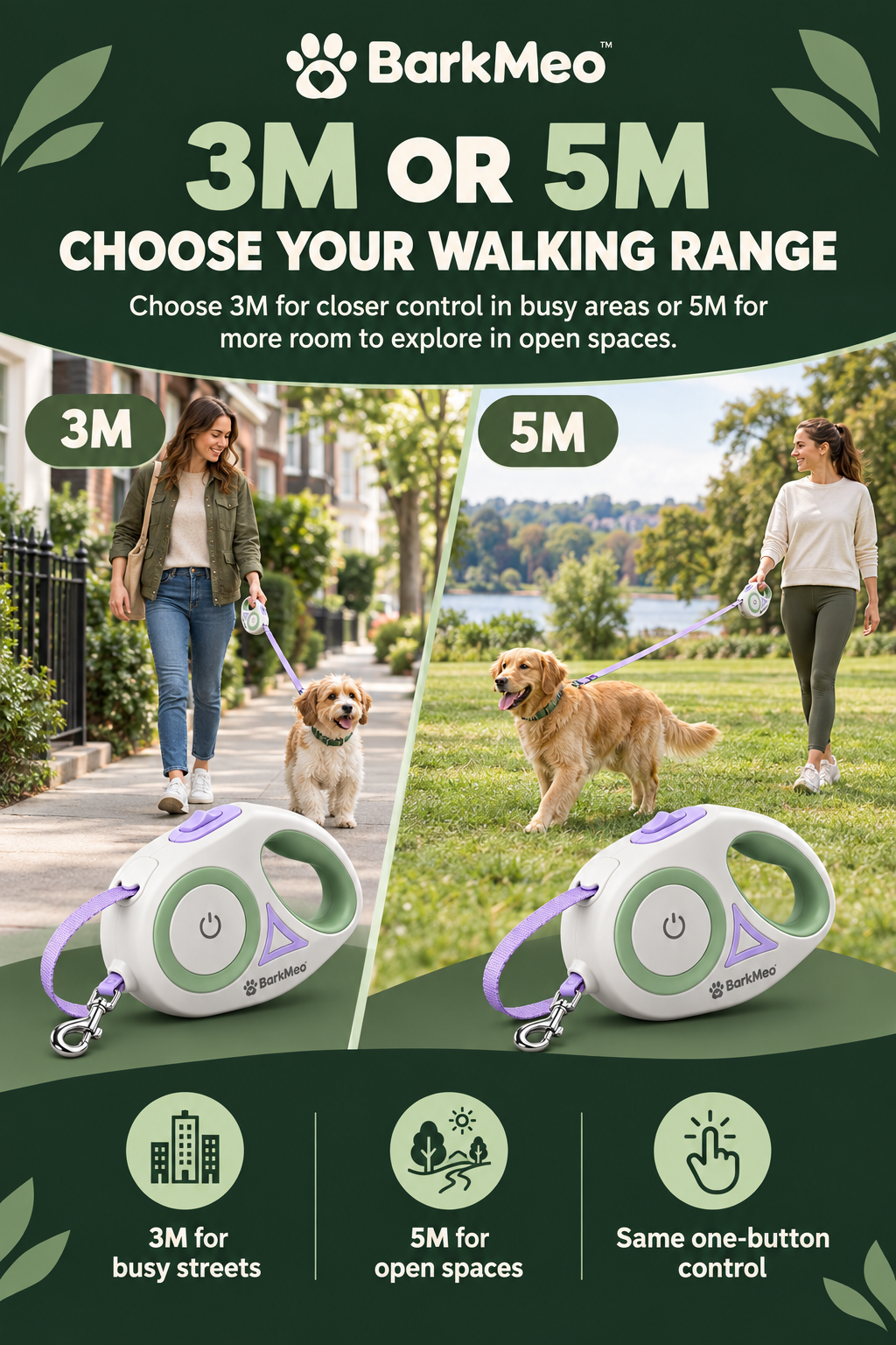3M or 5M: Choose Your Walking Range