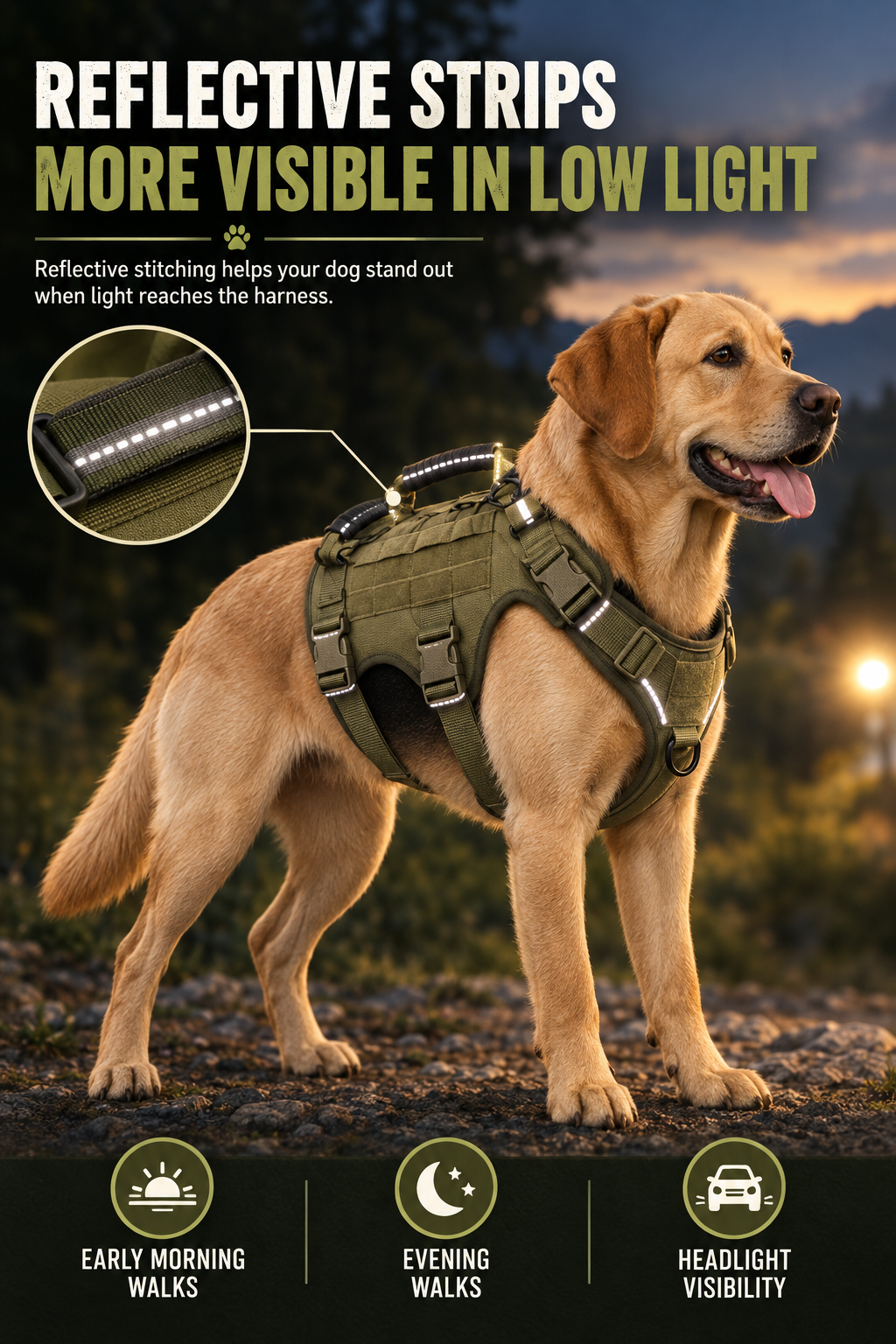 Reflective Strips for Low-Light Visibility