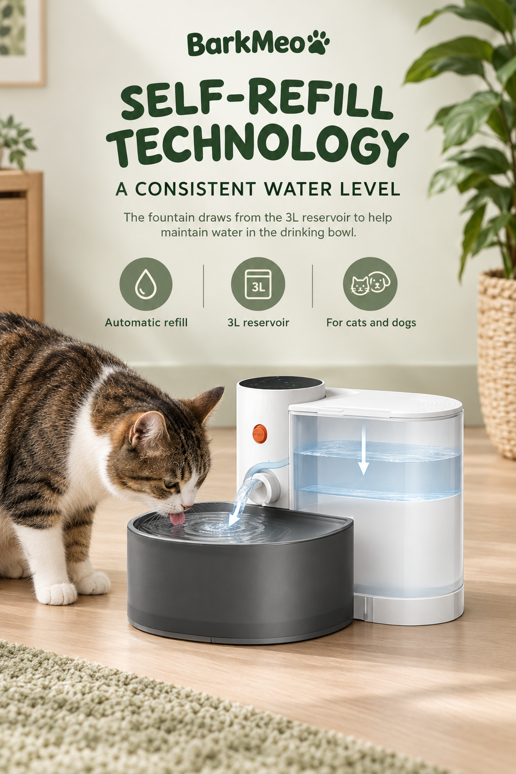 Self-Refill Technology for a Consistent Water Level