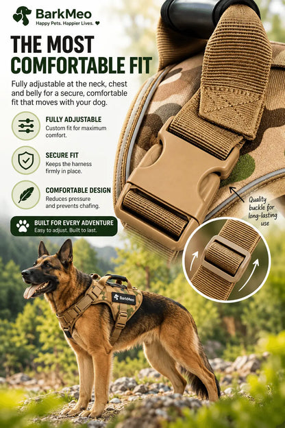 No Pull Dog Harness — Adjustable Dog Harness BarkMeo